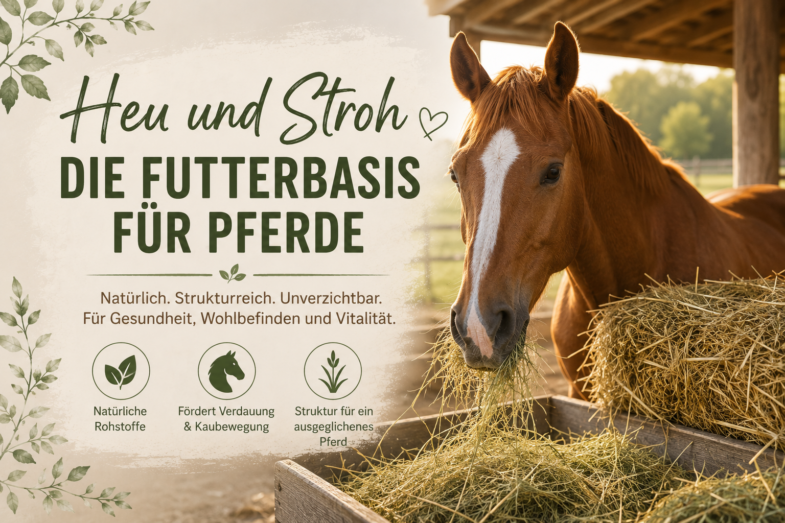 Heu und Stroh – die Futterbasis für Pferde