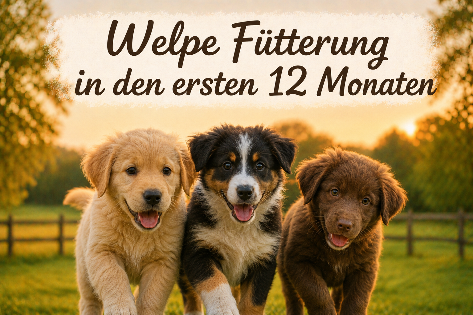 Leitfaden - Welpe füttern in den ersten 12 Monaten