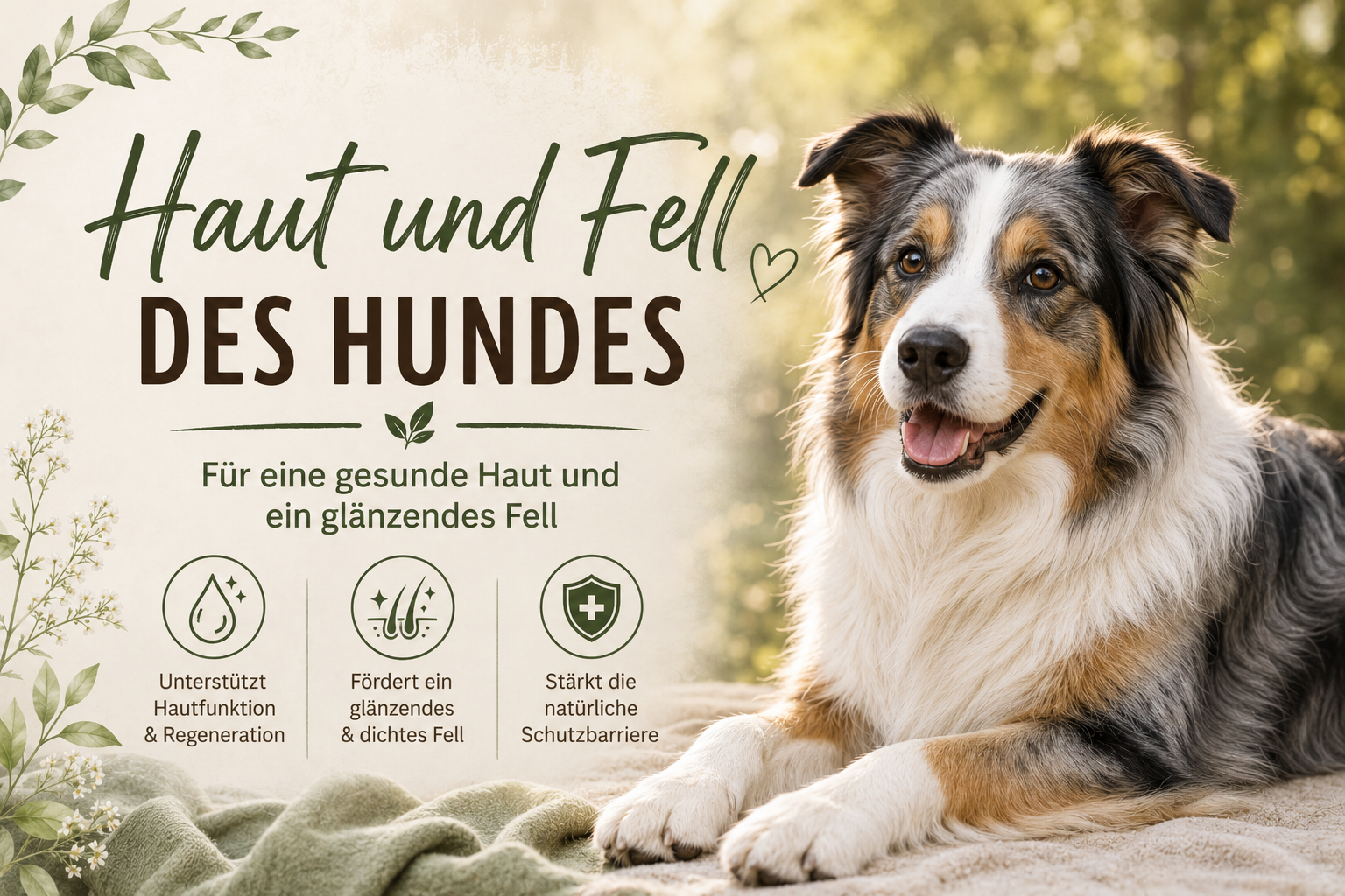 Haut und Fell des Hundes