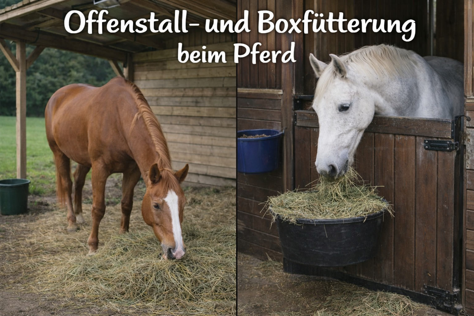 Offenstall- und Boxfütterung beim Pferd: Was wirklich zählt?