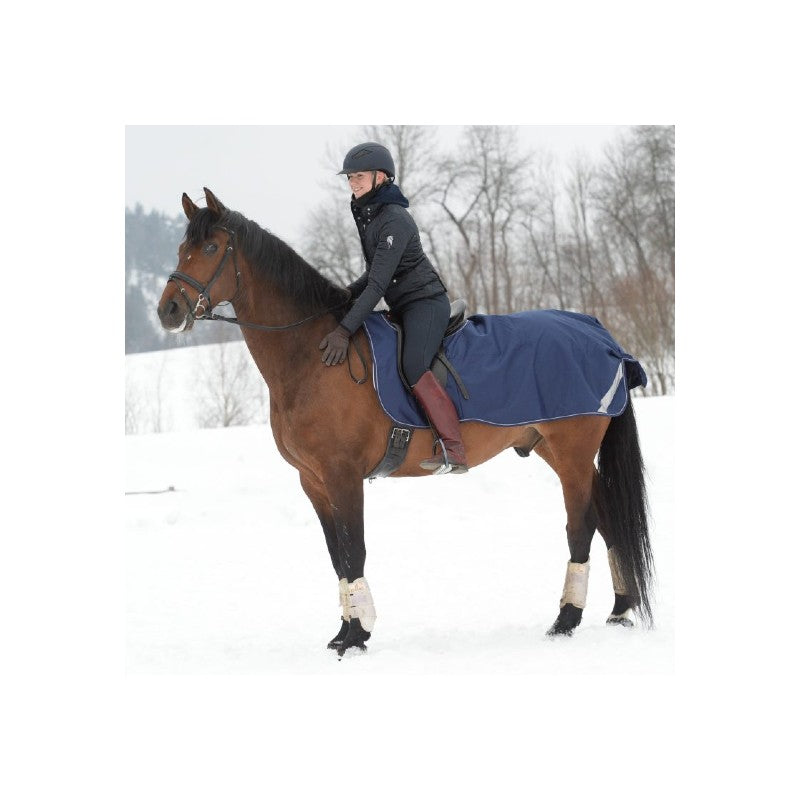 Bucas Riding Rug Navy-Silber