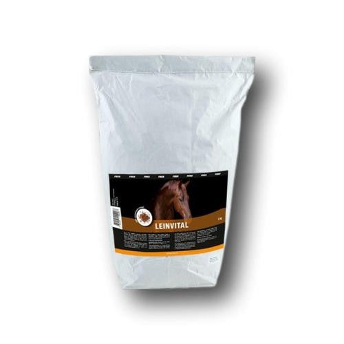 Frey Leinvital liefert schonend aufgeschlossene Leinsaat mit Schleimstoffen und Omega-3-Fettsäuren für Verdauung, Haut und Fell von Pferden.