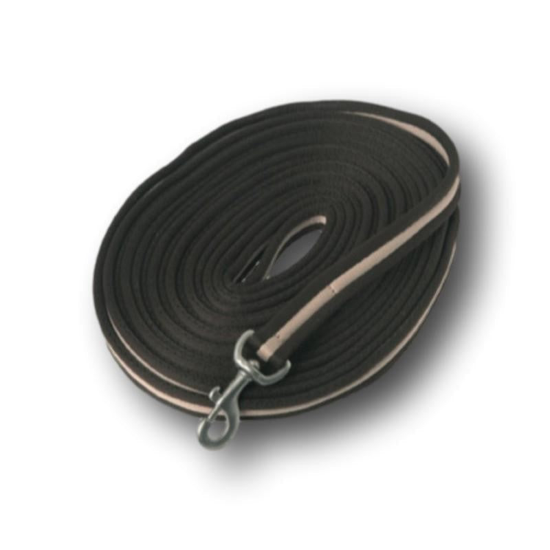 Longierleine 8m - Schwarz-Rot