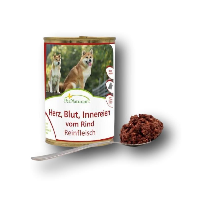 PerNaturam Reinfleischdosen Herz, Blut und Innereien