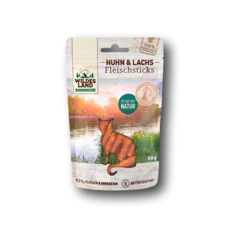 Wildes Land Fleischsticks Huhn & Lachs Pur
